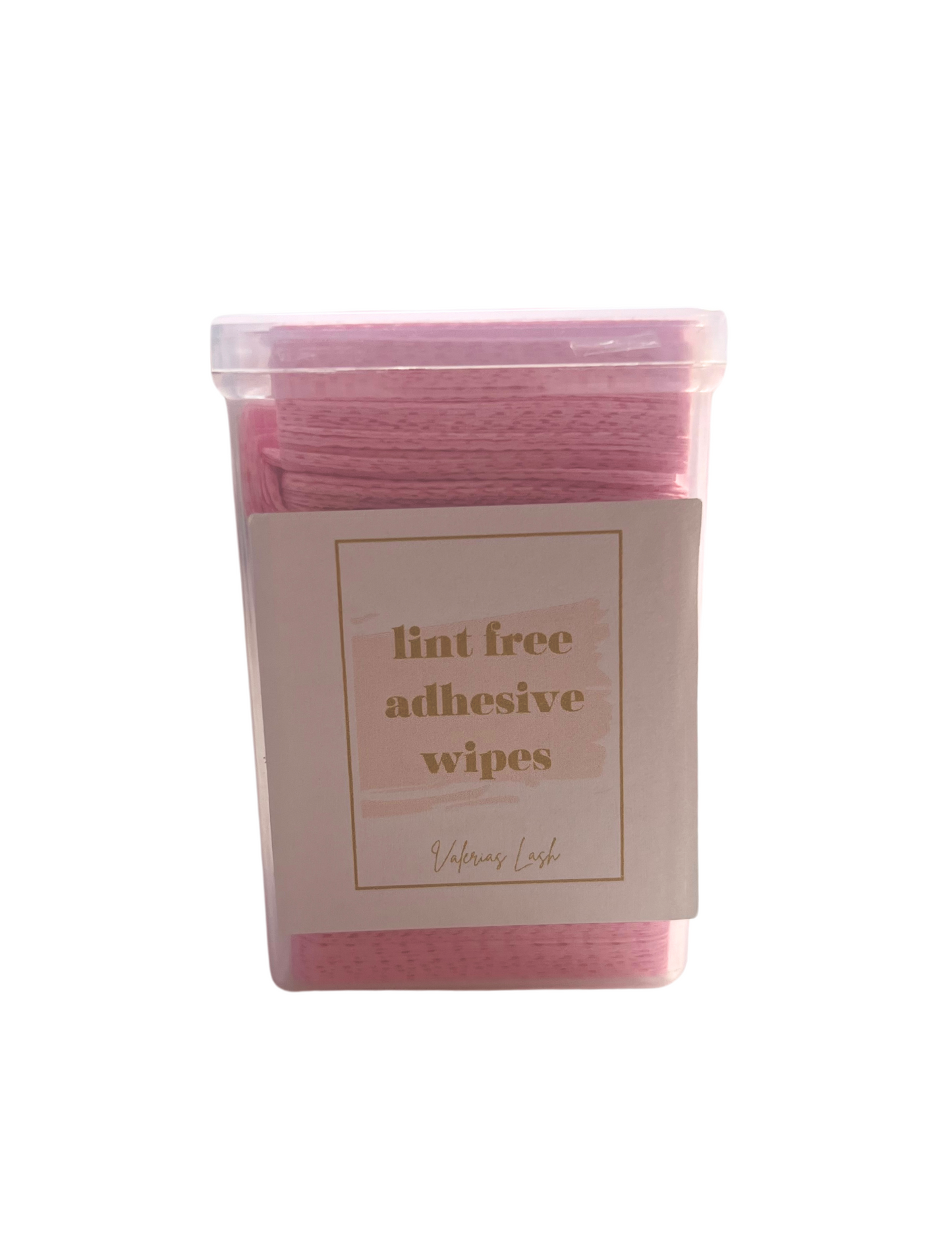 Lint free adhesive wipes