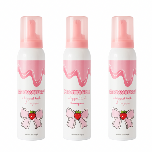 Strawberry whipped lash cleanser